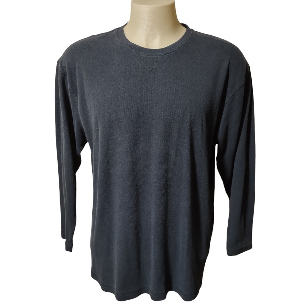 Joe Boxer Thermal Shirt Men's Size Medium Blue Waffle Weave Warm Base Layer